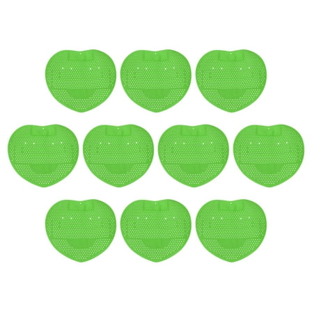 Urinal Screen Deodorizer, 10Pcs - Small Hole Anti-Splash Urinal Scent Pads for 30 Days (Green)
