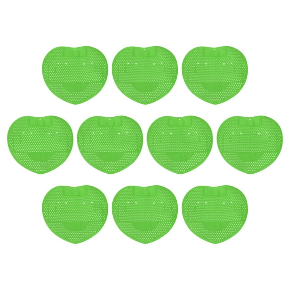 Urinal Screen Deodorizer, 10Pcs - Small Hole Anti-Splash Urinal Scent Pads for 30 Days (Green)