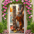 thumbnail image 3 of Cartoon Squirrel Welcome Sign Wood Background Fall Leaves Banner for Home Decor Party Seasonal Decoration Event, 3 of 9