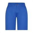 thumbnail image 2 of Turilly Men's Shorts Solid Color Casual Five-point Pants Shorts with Pockets Button Pants, 2 of 5