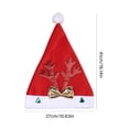 thumbnail image 3 of ZPAQI Adult Santa Hat Thicken Headgear for Holiday Christmas New Year Symbol, 3 of 20