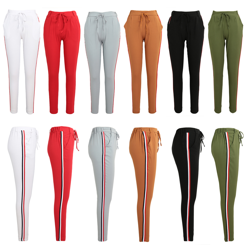 striped pencil pants