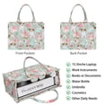 thumbnail image 2 of Large Capacity Tote Bag,Jack Russell Terrier Dog and Flower Handbag Fashion Luxury Tote Bag,15.7"x13"x 5.1" Inches,Laptop Compatible, 2 of 6