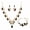 GOLD BLACK, variant on Women's Jewelry Set: Rhinestone Wedding Necklace, Earrings, and Bracelet Set; Prom Dress Jewelry