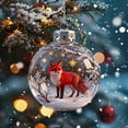 thumbnail image 5 of WKSCLPAI Christmas Crystal Ornament 3D Animal Glass Crystal Ball Decorations Crystal Ornaments for Christmas Tree, Sparkling Star Accents, Holiday Gifts, Room Decor(Red Fox, 1PC), 5 of 7