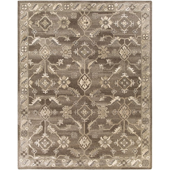 BoutiqueRugs Solen Traditional Area Rug - Charcoal, Taupe, Tan - 10' x 14'