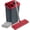 Mop and Buckets Set with 3 Pads Red, variant on Mop and Bucket with Wringer Set, Hands Free Flat Floor Mop and Bucket, 3 Washable Microfiber Pads Included, Wet and Dry Use, Home Floor Cleaning System for All Floor Types and Windows
