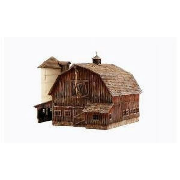 Woodland Scenics BR4932 Old Weathered Barn Built & Ready Kit, N Scale