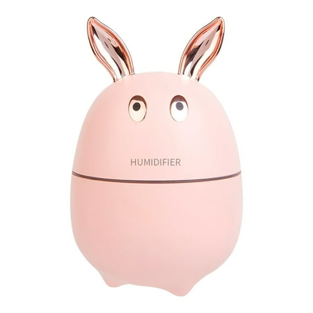 

wendunide Household Electric Appliances Portable Humidifier 600 ml Cool Mist Humidifier with Night Light -New Pink