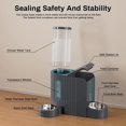 thumbnail image 2 of Nomipaw Gravity Automatic Food Feeder and Water Dispenser, 0.8Gal Large Capacity, 2 in 1 Set, 304 Stainless Steel Bowl, Removable and washable, For All Size Dogs & Cats, Dark Gray, 2 of 8