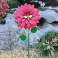 Pompotops Metal Flower Garden Stakes Decor, Outdoor Garden Decoration