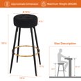 thumbnail image 5 of Furniliving 30" Height Faux Sherpa Backless Bar Stools Modern Barstools Set of 2 Island Chairs, Black, 5 of 10
