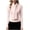 Pink, variant on Enjoytime Shirts for Women Solid Color Ribbon Half High Neck Long Sleeve Blouses Elegant Commuting Business Casual Tops Purple L