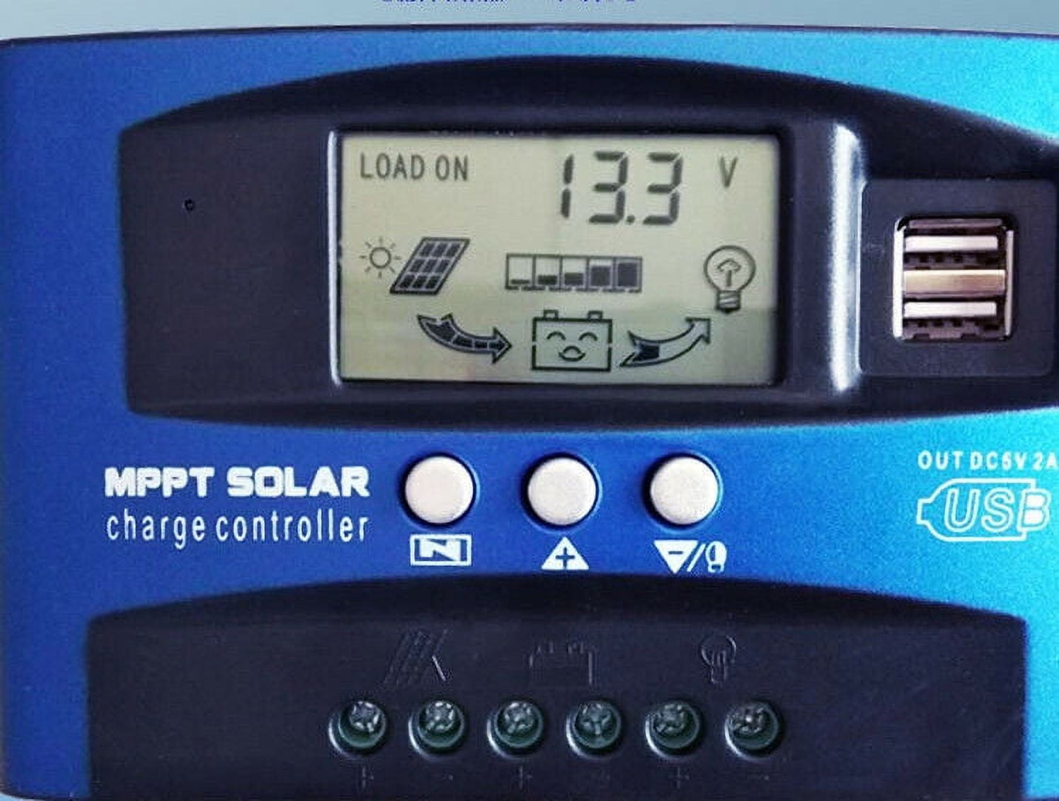 30/40/50/60/100A MPPT Solar Panel Regulator Charge Controller 12V/24V Auto Focus