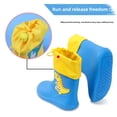 thumbnail image 2 of Nuevas Botas de lluvia impermeables de dinosaurio de dibujos animados para bebé, zapatos rellenos de algodón para niños y niñas, calzado para guardería, 2 of 5