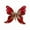 Color:Red, variant on Artificial Butterfly Ornament Christmas Themed Hanging Decorations for Home and Tree Handmade Hanging Pendant Accessory