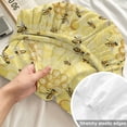 thumbnail image 4 of Full Size Fitted Sheet Set - Summer Bees 3 Piece Bedding Sets 16" Deep Pocket Fitted Sheet with 2 Pillowcases Pastoral Garden Yellow Honey Watercolor Brushed Microfiber Hotel Luxury Bed Sheets, 4 of 9