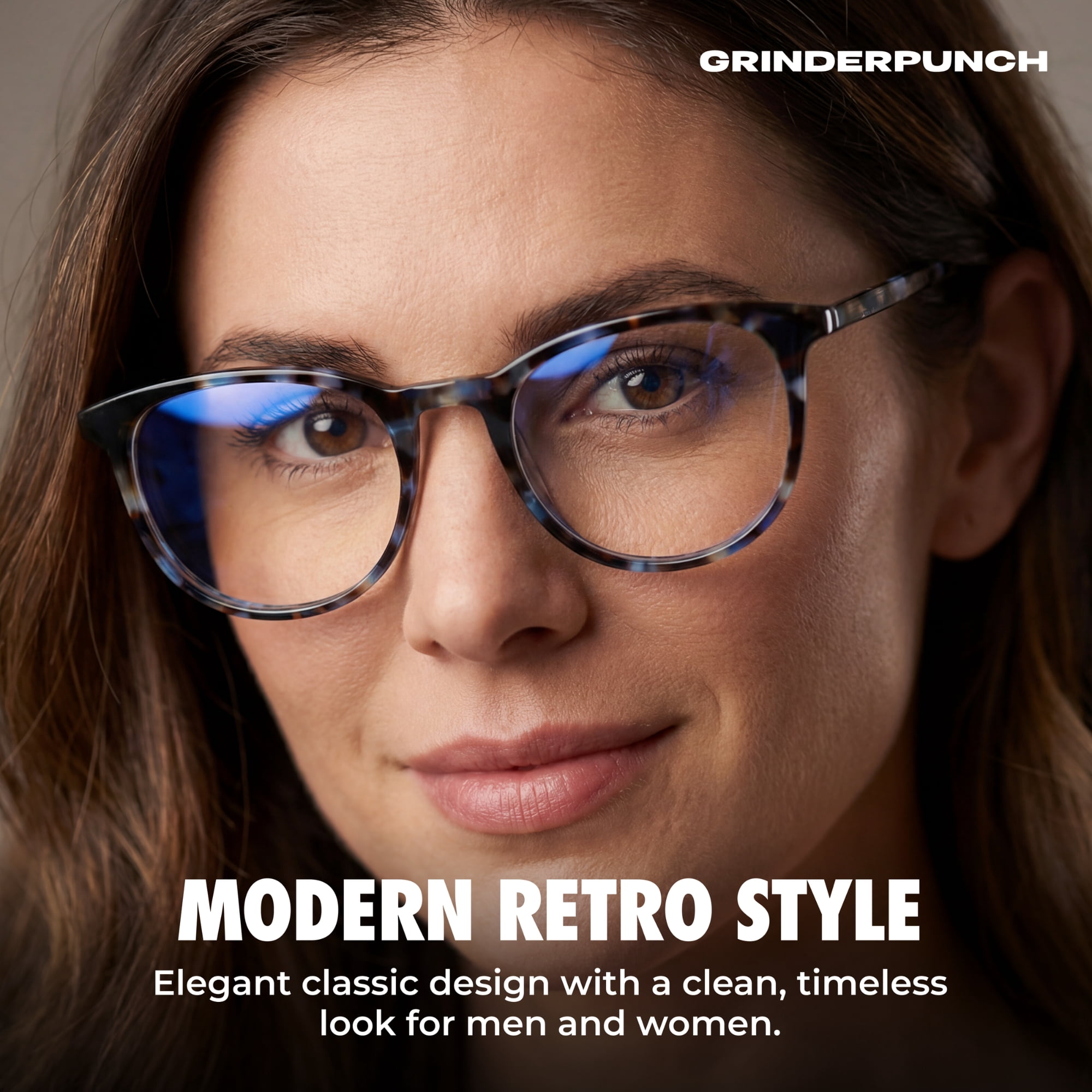 Grinderpunch Reading Glasses for Women and Men Blue Light Blocking Readers Stylish Readers with Spring Loaded Hinges - 2 Pack Tide, 1.00