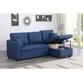 thumbnail image 4 of Navy Blue Tatum 2-Piece Sleeper Sofa Bed Upholstered Couch with Reversible Storage Chaise, 4 of 7