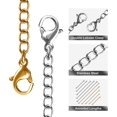 thumbnail image 3 of Hongchun Collier Rallonges, 10 Pcs en Acier Inoxydable Or Collier Bracelet Cheville Extension Chaînes Collier Rallonge, 3 of 5