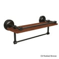 thumbnail image 3 of Prestige Regal Collection IPE Ironwood Shelf with Gallery Rail and Towel Bar - Polished Nickel / 16 Inch, 3 of 5