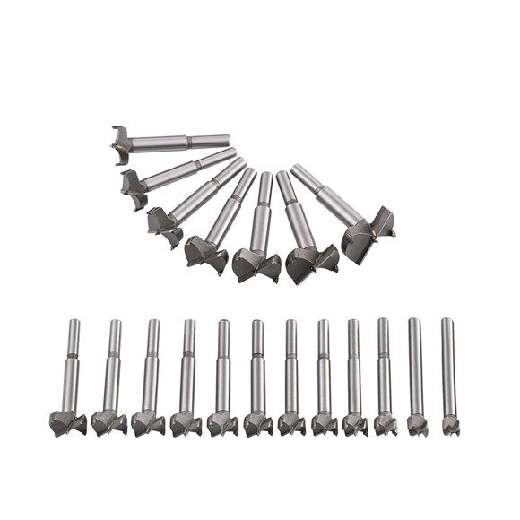 Jinsinto 19PCS 15MM Carbide Wood Countersink Drill Bits, Installing Spherical Wood Doors, Drawers, Shaping Bits Wood Drill Bit