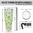 thumbnail image 3 of Frog Mushroom 40 Oz Tumbler with Handle and Straw, Cute Frog Large Big Stainless Steel Vacuum Insulated Tumbler Iced Coffee Cup Water Bottle Travel Mug, Frog Gifts for Women Decor Stuff Green, 3 of 6