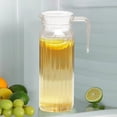 thumbnail image 4 of Cold Water Pitcher 1.1L Transparent Drink Dispenser Seal Pitcher with Lid Spout Lemonade Juice Beverage Jar for Hot Cold Drinks, 4 of 8