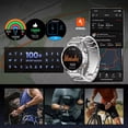 thumbnail image 3 of Haylou Smartwatch Ls20 Solar 5 Para Hombre Mujer, Reloj Inteligente Dispositivo Con Llamadas De Voz, Pantalla Amoled De 1,58 Pulgadas 60hz, Monitoreo De Salud 24h, Ip68 Impermeable, Negro, 3 of 7