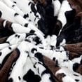 thumbnail image 3 of Home Soft Things Cow Print Double Sided Faux Fur Throw Blanket, Soft Cozy Fuzzy Black and White Throw, 40x60 inches, 3 of 6
