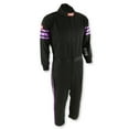 thumbnail image 3 of RaceQuip® 1950597RQP Pro-1 Driving Suit SFI 3.2A/1 Black/Purple Stripe Youth 2XL, 3 of 4