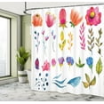 thumbnail image 5 of Ambesonne Flower Shower Curtain, Watercolor Garden Design, 69"Wx84"L, Multicolor, 5 of 5