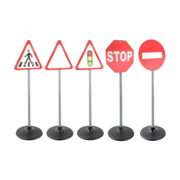 Kuntesetty Traffic Signs Set Street Signs Learning Ability Pretend to Mount Play Equipment