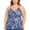 Navy Multi, variant on Swim Solutions Womens Plus Animal Print Underwire Tankini Swim Top