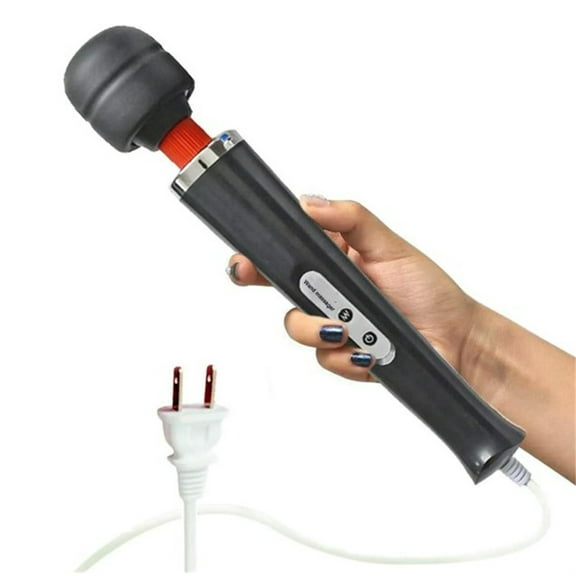 Dingrich 10 Speeds Wired Powerful Handheld Massager with Strong Vibrations, Personal Therapy Massager for Sports Recovery, Muscle Aches, Body Pain (Black)