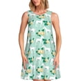 thumbnail image 1 of Xecao Robes d'Été pour Femmes Décontractées Robes de Plage Sans Manches T-Shirt Robe Évasée avec Poches, 1 of 7