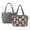 Black - Hippie Daisy Skull, variant on ZUXONGSY Farm Print Fashion Reversible Tote Bag for Women – Lightweight Quilted Shoulder Bag with Trendy Prints & Classic Side