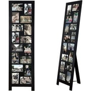 Bilot Wood Screen Style Collage Picture Photo Frame, 16 Opening Decorative Floor Standing Easel Photo Frame, 4 x 6 Inch, 1 PC