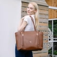 thumbnail image 2 of Bolsa de pañales de piel para pañales, mochila Miss Fong Brown, 2 of 6