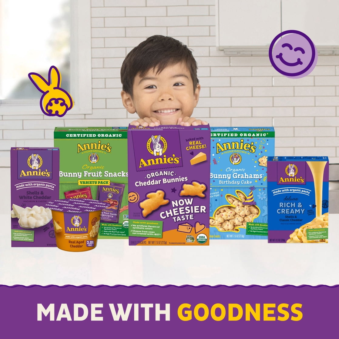 (12 pack) Annie's Organic White Cheddar Mac and Cheese Cup, 2.01 oz