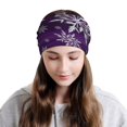 thumbnail image 6 of Disketp Snowflake Gradient Purple Slouchy Beanie Hip-Hop Soft Lightweight Running Beanie Adult Hats Chemo Cap for Men Women, 6 of 8