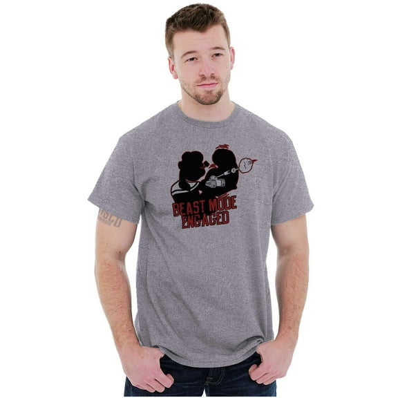 Beast Engaged Popeye Gym Workout Men's Graphic T Shirt Tees Brisco Brands S