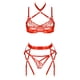 thumbnail image 2 of Gibobby Ropa interior mujer sexy Lenceria Sexy para Mujer Transparente Ropa Interior Lenceria Vestidos de Mujer Sexis Bralette y Tanga Conjunto Interior Mujer(Rojo, CH), 2 of 5