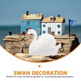 thumbnail image 3 of Garden Layout Swan Decor White Resin Material Tabletop Decor 8Pcs 1.8x1.3x0.8In, 3 of 9