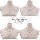thumbnail image 3 of Collar en capas Yashi 16 piezas Ajustable Oro rosa, 3 of 5