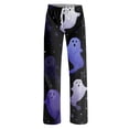 thumbnail image 4 of Satingcolo Halloween Pajamas Women Stretch Lounge Pants Comfy Pjs Sleep Bottoms Soft Pajama Pants Cute Trousers Loose Palazzo, 4 of 5