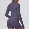 thumbnail image 6 of Abomasnow Women's Workout Jackets Zip Up Long Sleeve Mock Neck Athletic Jackets Casual Breathable Running Yoga Workout Jackets with Thumb Holes, 6 of 7