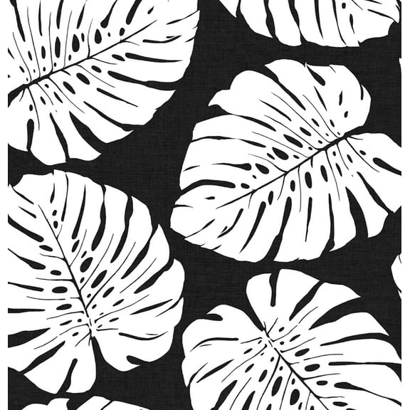 Harry & Grace Shadow Monstera Leaf Peel and Stick Wallpaper