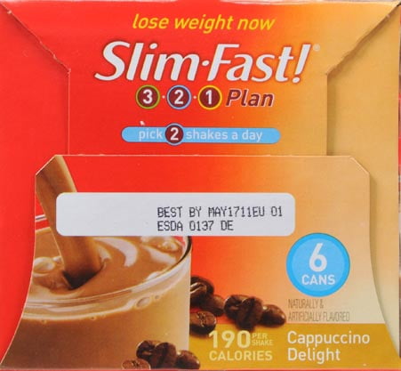 Slim-Fast Shake 3-2-1 Cappuccino Delight 6pk