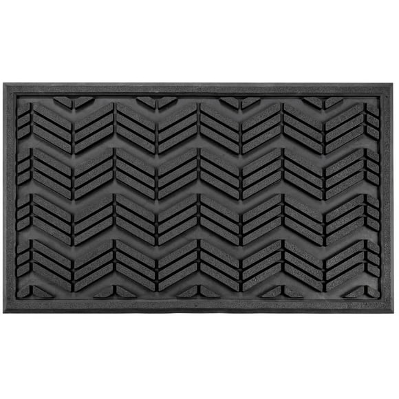 Chevron Rubber Door Mat - 18" x 30"